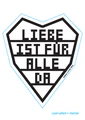 LIFAD Liebe ist Sticker schwarz