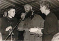 Paul and Flake handing Uwe Hager the collected money for him and the festival.