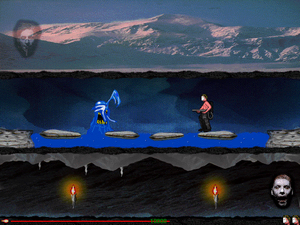 The water monster rises from the lake