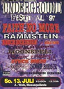 13.07.1997 Poster Underground Festival, Wels, Austria
