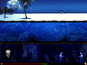 Your doppelgänger (right) patrols the reef