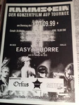 An advertisement for the screening in Halle, 7 September 1999.